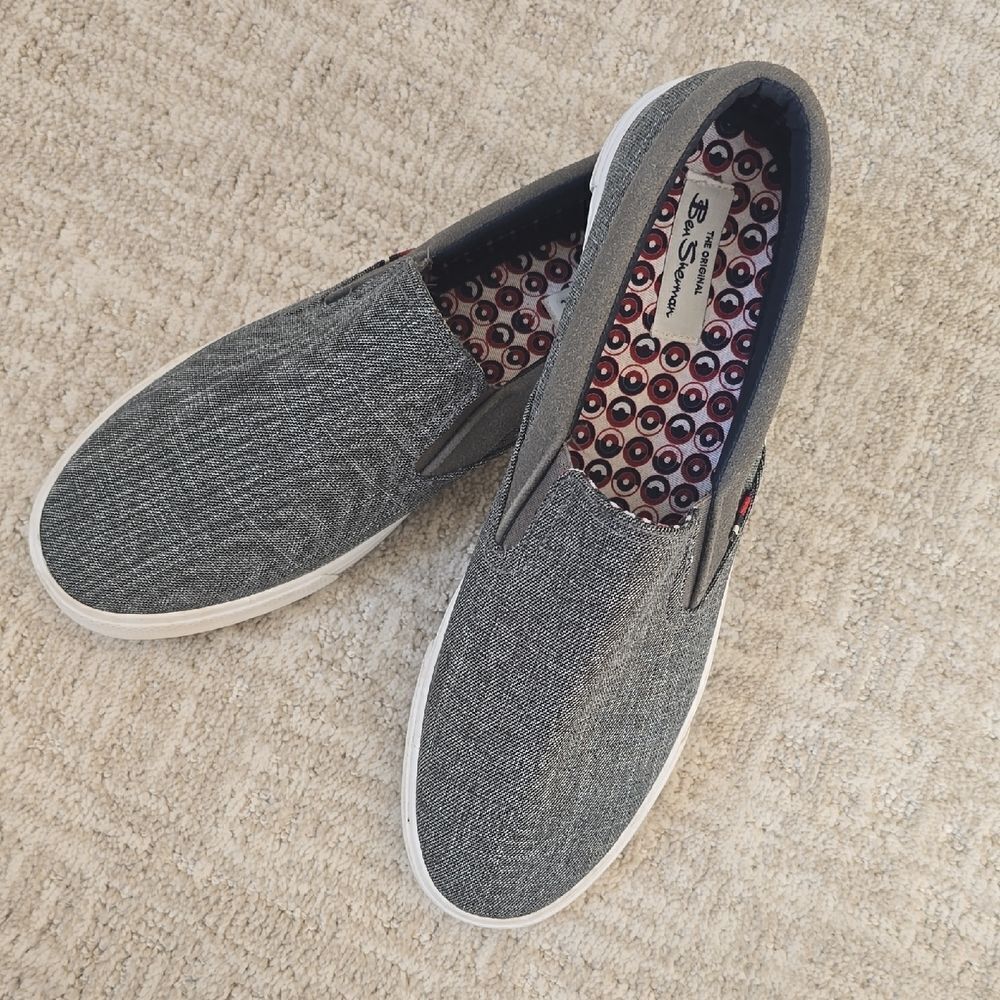 Ben Sherman Gray Slip-On Canvas Loafers